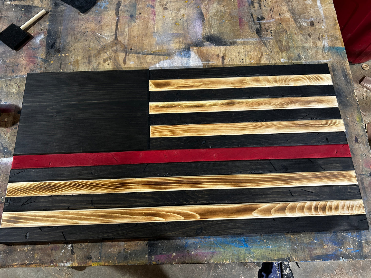 20X36 Wooden Fire Fighter Flag