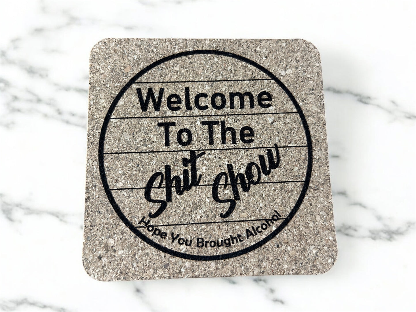 4" x 4" Square Cork Coaster