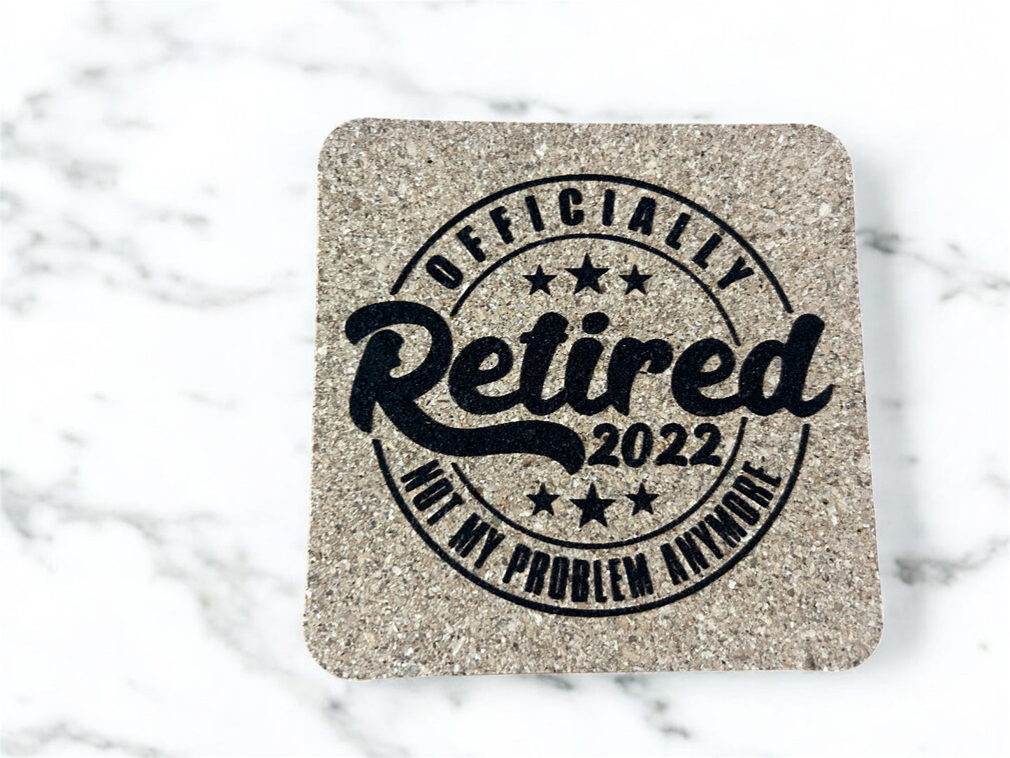 4" x 4" Square Cork Coaster