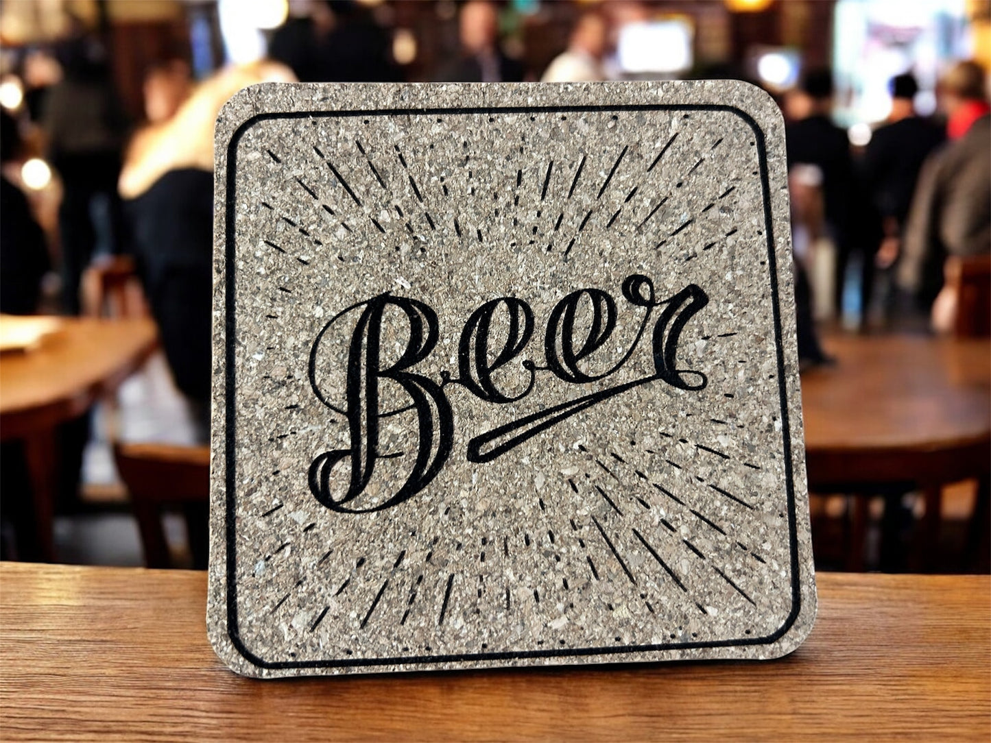 4" x 4" Square Cork Coaster