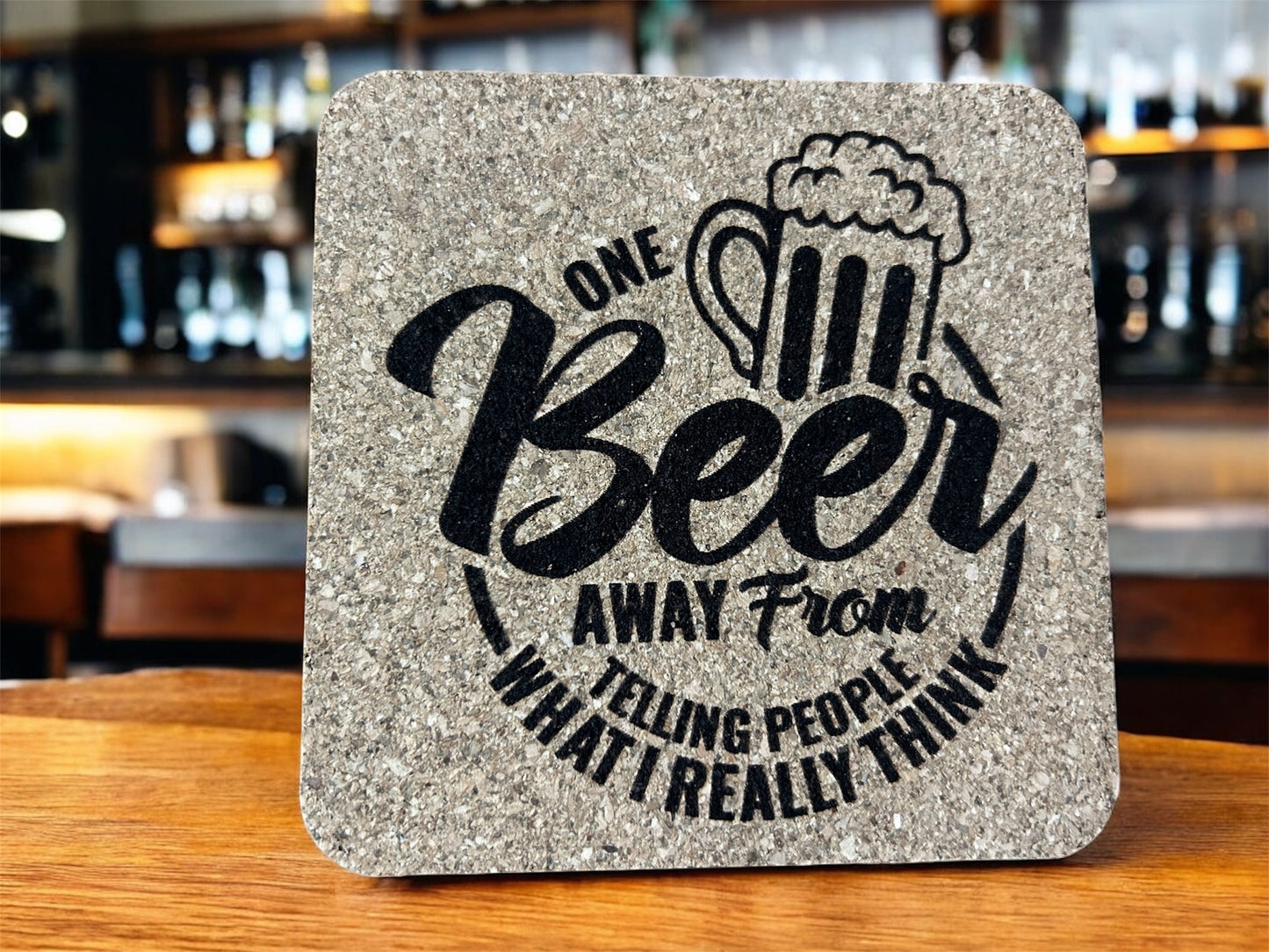 4" x 4" Square Cork Coaster
