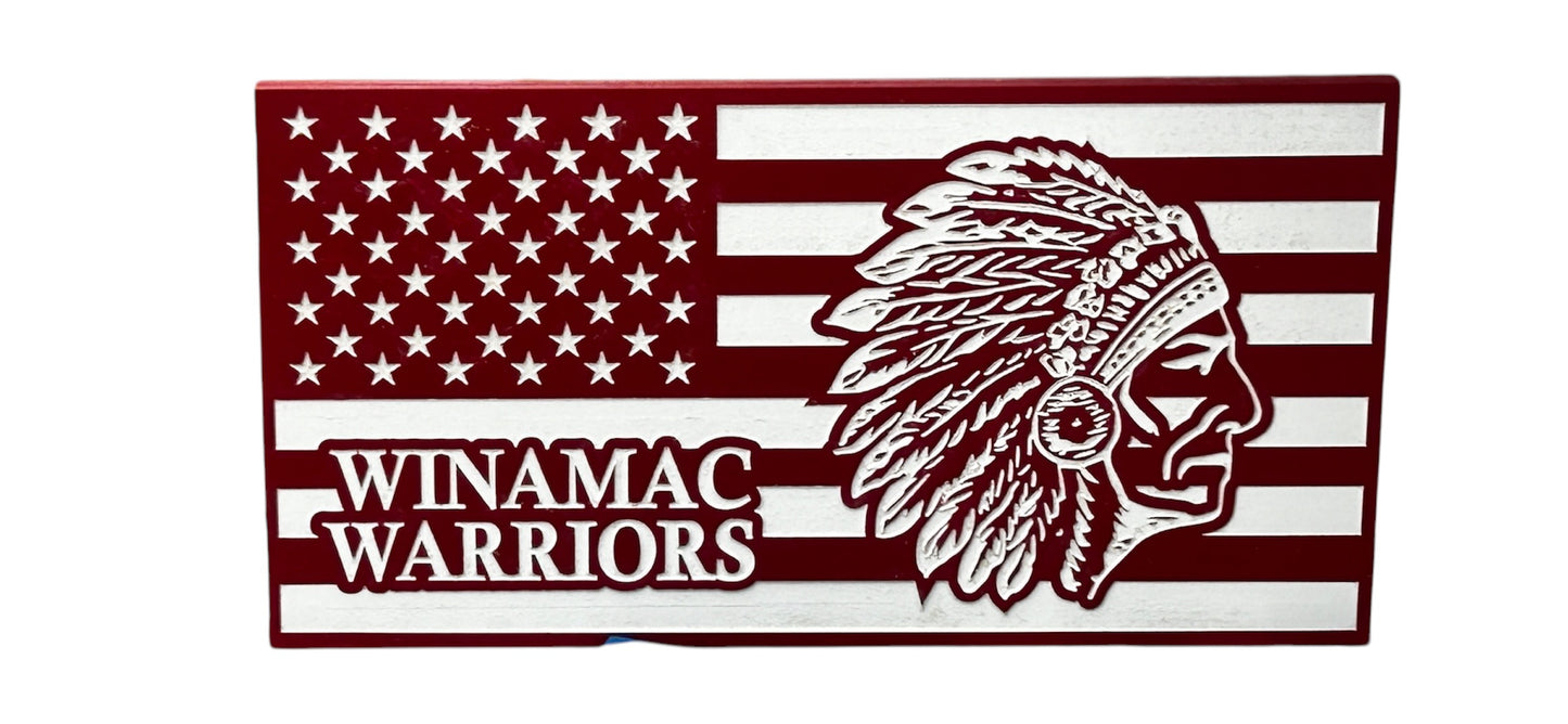 11X21 Winamac Warriors Flag